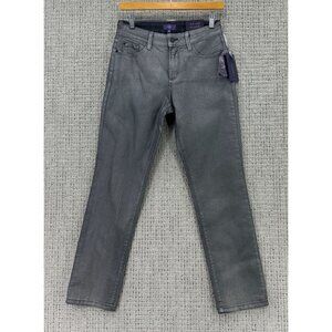 NYDJ Jeans Womens 4P Gray Skinny Straight Leg Look A Full Size Smaller NWT